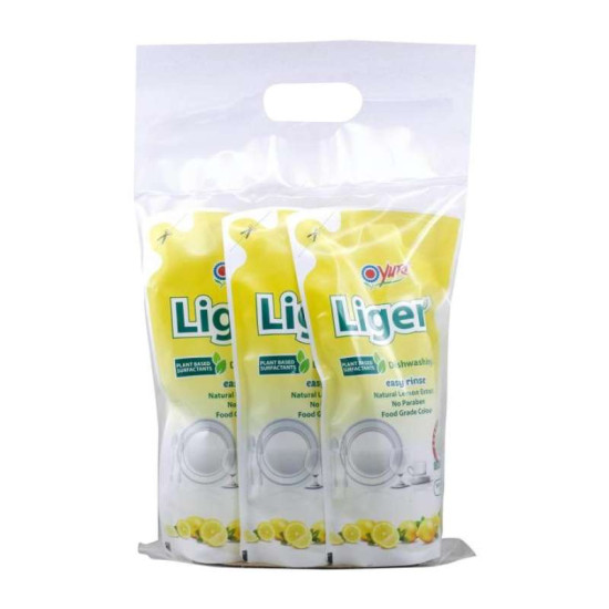 YURI LIGENT DISHWASH (REFILL) - LEMON 600ML*3