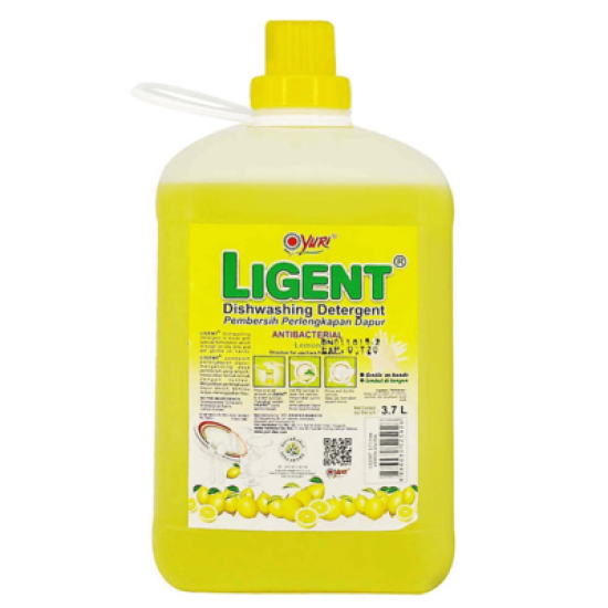 YURI LIGENT DISHWASH-LEMON 3.7lit