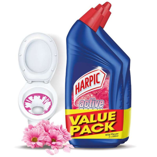 HARPIC LIQUID (TWIN PACK) WILD FLOWER 500ML*2