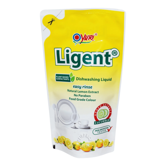 YURI LIGENT DISHWASH (REFILL) - LEMON 600ML