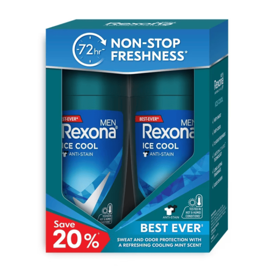 REXONA MEN DEODORANT ICE COOL 2*45ML