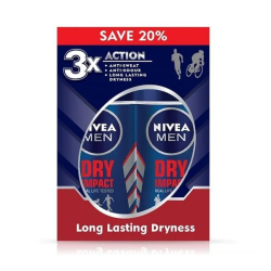 NIVEA MEN DEODORANT - DRY IMPACT 50ML*2 NIVEA MEN DEODORANT - DRY IMPACT 50ML*2