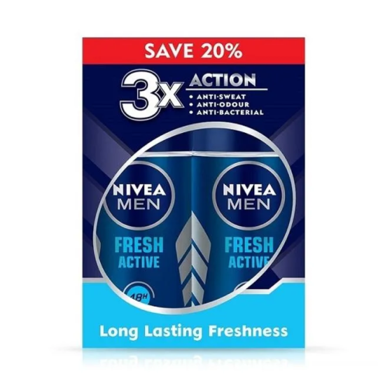 NIVEA MEN DEODORANT - FRESH ACTIVE 50ML*2