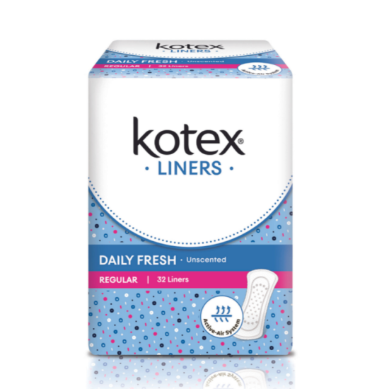 KOTEX FRESH PANTYLINER 150MM UNSCENTED 32'S