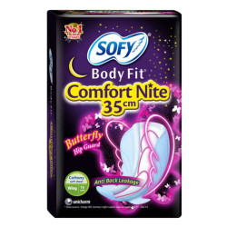 SOFY BODY FIT COMFORT NITE SLIM WING 35.5CM 16'S SOFY BODY FIT COMFORT NITE SLIM WING 35.5CM 16'S
