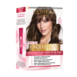 L'OREAL EXCELLENCE HAIR COLOUR - 4 NATURAL BROWN 120ML L'OREAL EXCELLENCE HAIR COLOUR - 4 NATURAL BROWN 120ML