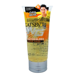GATSBY WATER GLOSS TUBE GEL - SUPER HARD 170GM GATSBY WATER GLOSS TUBE GEL - SUPER HARD 170GM
