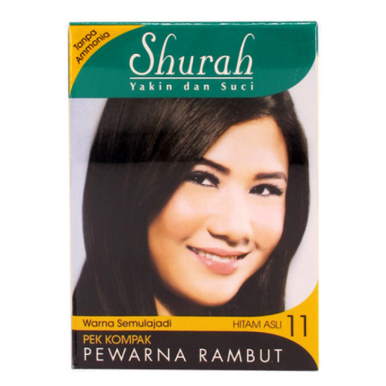 SHURAH PEWARNA RAMBUT ( KOMPAK )- HITAM ASLI 40ML SHURAH PEWARNA RAMBUT ( KOMPAK )- HITAM ASLI 40ML