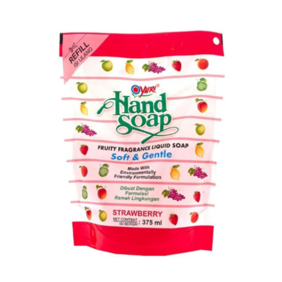 YURI HANDSOAP (REFILL) - STRAWBERRY 375ML