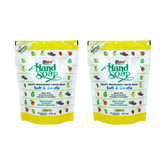 YURI HANDSOAP (REFILL) - LEMON 375ML*2