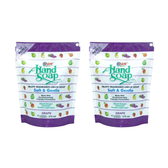 YURI HANDSOAP (REFILL) - GRAPE 375ML*2