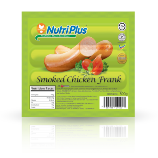 NUTRIPLUS SMOKED CHICKEN FRANKFURTER 300G