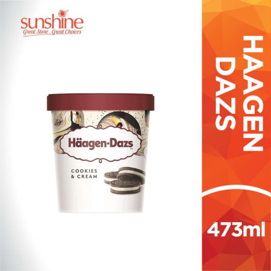 HAAGEN DAZS ICE CREAM COOKIES & CREAM 473ML HAAGEN DAZS ICE CREAM COOKIES & CREAM 473ML