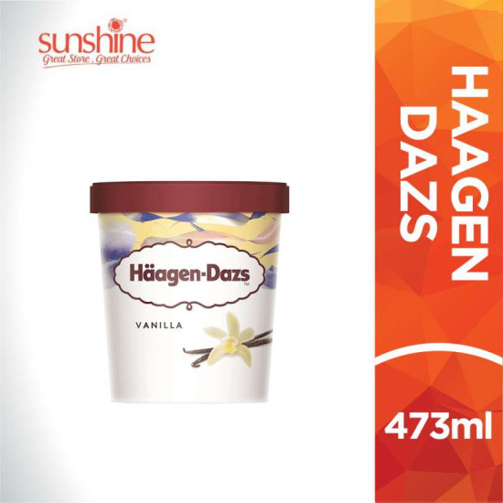 HAAGEN DAZS ICE CREAM VANILLA 473ML HAAGEN DAZS ICE CREAM VANILLA 473ML