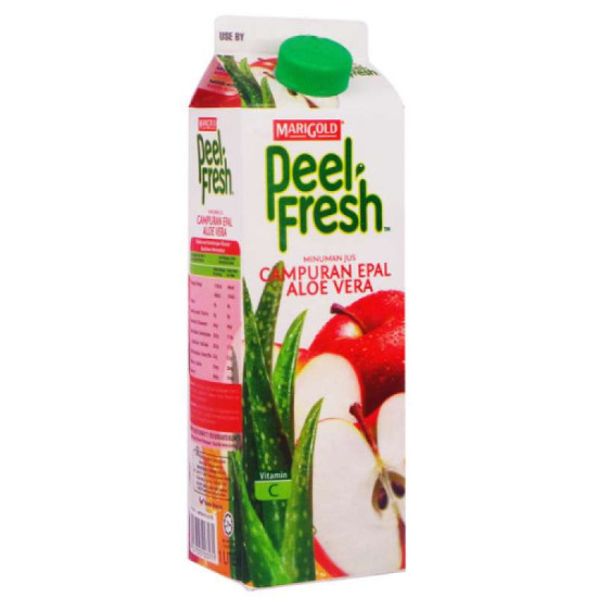 MARIGOLD PEEL FRESH FRUIT JUICE APPLE ALOE VERA 1L