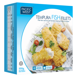 PACIFIC WEST TEMPURA FISH FILLETS 550G PACIFIC WEST TEMPURA FISH FILLETS 550G