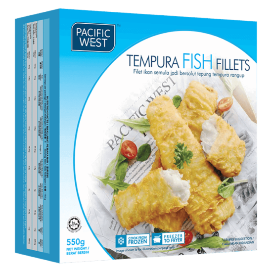 PACIFIC WEST TEMPURA FISH FILLETS 550G