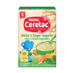 NESTLE CERELAC RICE & MIXED VEGETABLES 250GM NESTLE CERELAC RICE & MIXED VEGETABLES 250GM