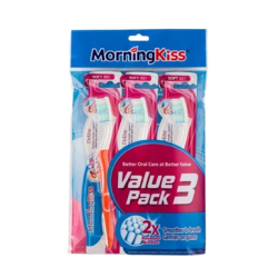 MORNING KISS DELUXE TOOTHBRUSH SOFT 3'S MORNING KISS DELUXE TOOTHBRUSH SOFT 3'S