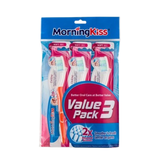 MORNING KISS DELUXE TOOTHBRUSH SOFT 3'S