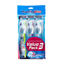 MORNING KISS DELUXE TOOTHBRUSH MEDIUM 3'S MORNING KISS DELUXE TOOTHBRUSH MEDIUM 3'S