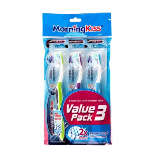 MORNING KISS DELUXE TOOTHBRUSH MEDIUM 3'S