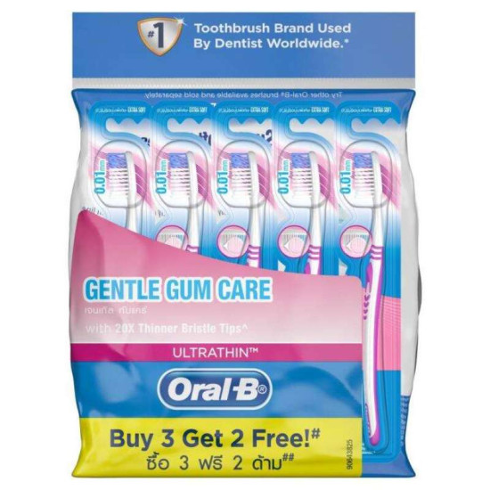 ORAL-B TOOTBRUSH ULTRATHIN GENTLE GUM CARE E/SOFT 5S