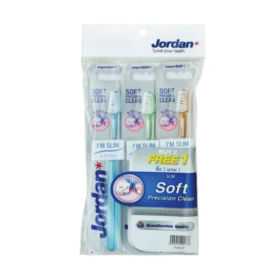 JORDAN SLIM TOOTHBRUSH - SUPER SOFT 2+1