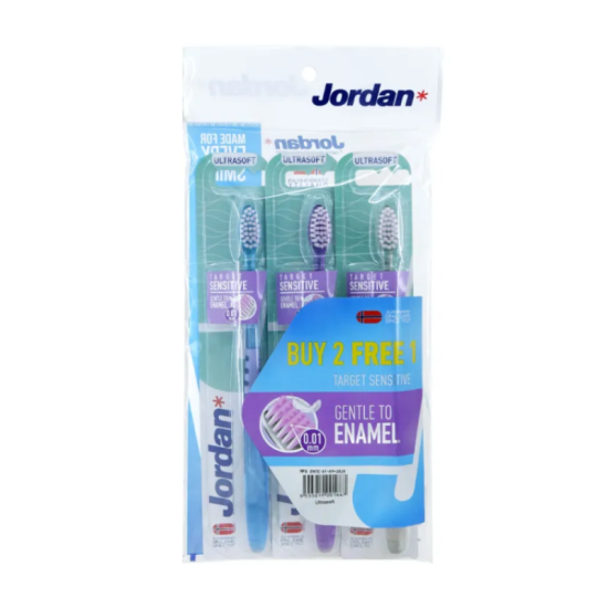 JORDAN TARGET SENSITIVE TOOTHBRUSH ULTRA SOFT 2+1'S