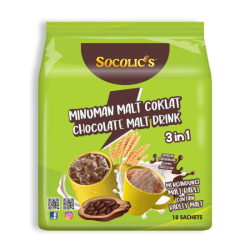 SOCOLIC'S CHOCOLATE MALT DRINK 3IN1 33GM*18S SOCOLIC'S CHOCOLATE MALT DRINK 3IN1 33GM*18S