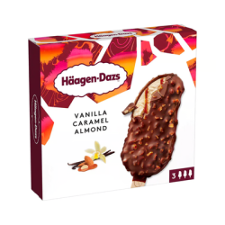 HAAGEN DAZS VANILLA CARAMEL ALMOND 80ML*3 HAAGEN DAZS VANILLA CARAMEL ALMOND 80ML*3