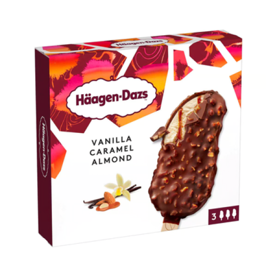 HAAGEN DAZS VANILLA CARAMEL ALMOND 80ML*3