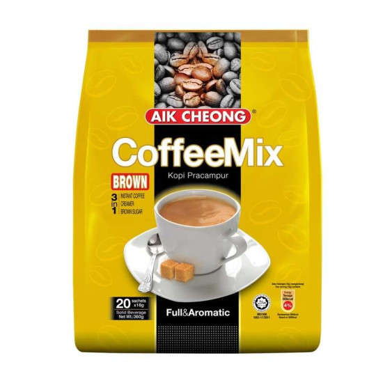 AIK CHEONG INSTANT COFFEE MIX BROWN SUGAR 18GM*20