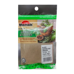 MERIAH BLACK PEPPER FINE GROUND (BAG) 50G MERIAH BLACK PEPPER FINE GROUND (BAG) 50G
