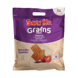 SNEK KU GRAIN 5 MULTIGRAIN TOMATO 16GM*8