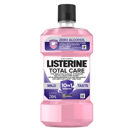 LISTERINE MOUTHWASH TOTAL CARE LESS INTENSE 250ML