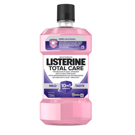 LISTERINE MOUTHWASH TOTAL CARE LESS INTENSE 750ML