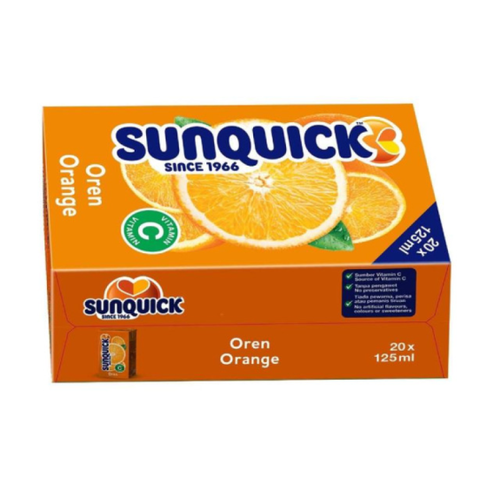 SUNQUICK ORANGE FRUIT DRINK 125ML*5*4