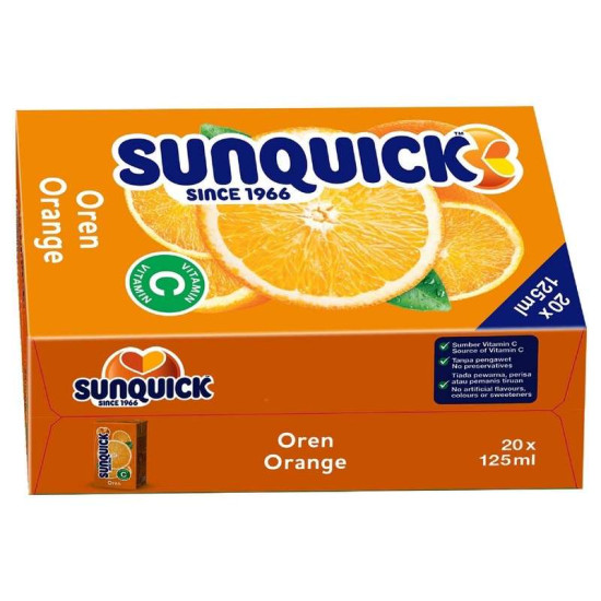 SUNQUICK ORANGE FRUIT DRINK 125ML*5*4