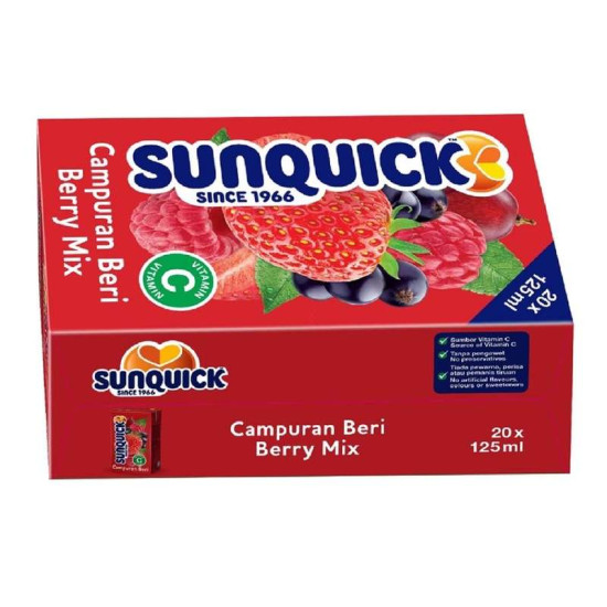 SUNQUICK BERRIES FRUIT DRINK 125ML*5*4