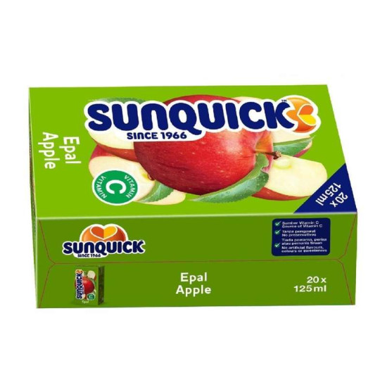 SUNQUICK APPLE FRUIT DRINK 125ML*5*4