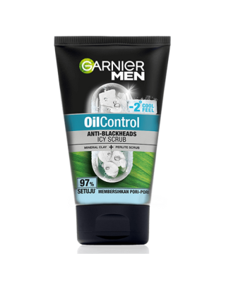 GARNIER MEN TURBO LIGHT OIL CONTROL SCRUB 150ML