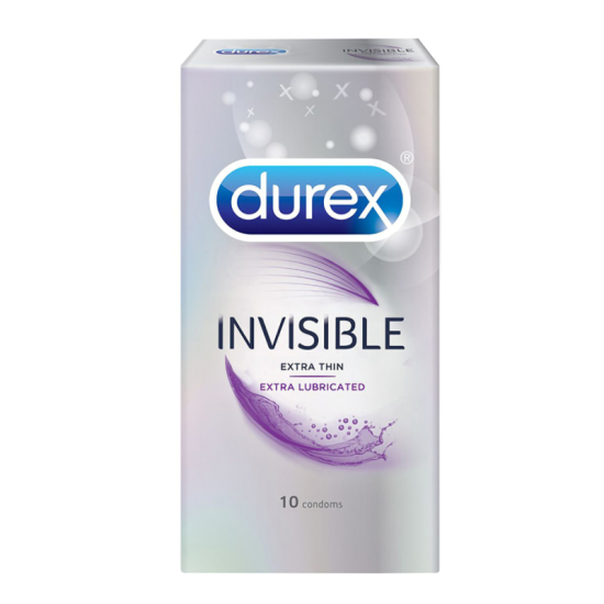 DUREX INVISIBLE EXTRA LUBRICATED 10S DUREX INVISIBLE EXTRA LUBRICATED 10S