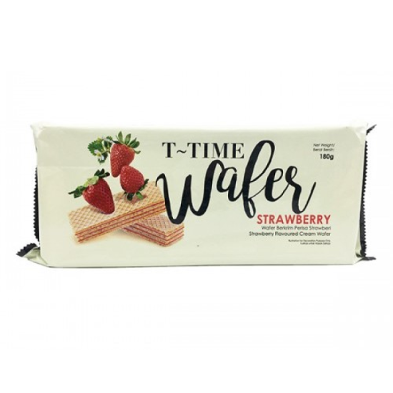 T-TIME WAFER BAR STRAWBERRY 180GM T-TIME WAFER BAR STRAWBERRY 180GM