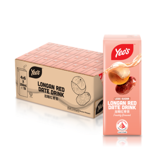 YEO'S LONGAN RED DATE DRINK 250ML*6*4
