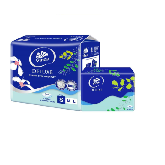 VINDA DELUXE SPT 3PLY POCKET TISSUES 50S*4