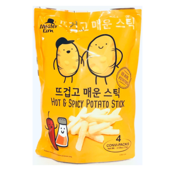 MASTER KIM HOT & SPICY POTATO STICK 18GM*4