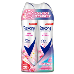 REXONA WOMEN DEODORANT SPRAY SEXY BOUQUET 135ML*2