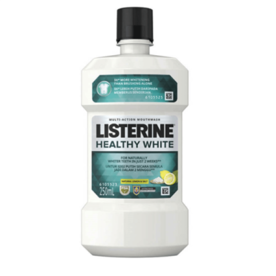 LISTERINE MOUTHWASH HEALTHY WHITE 250ML