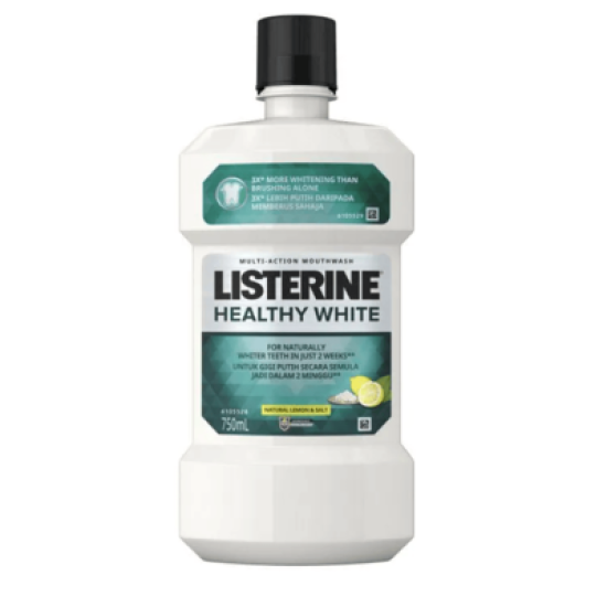 LISTERINE MOUTHWASH HEALTHY WHITE 750ML